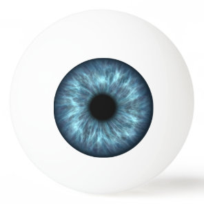 Striking Blue Eyeball Ping Pong Ball