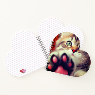 Striking Cat Paw Portrait Notebook