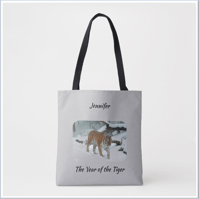 Striking Chinese Astrology Year of the Tiger Tote Bag (Creator Uploaded)