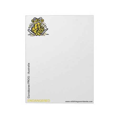Striking Corroboree Frog _Yellow  black Notepad