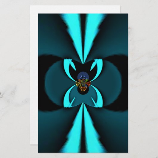 Striking Cutting-Edge Cyan and Black Vector Design (Front/Back)