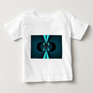 Striking Cutting-Edge Cyan and Black Vector Design Baby T-Shirt