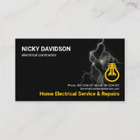 Domestic Electricians Business Card Zazzle Cards, Visiting, 57% OFF