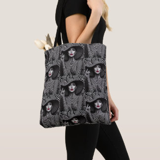 "Striking Elegance: Monochrome Muse Tote Bag" Bag
