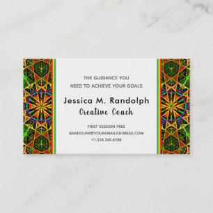 Striking Ethiopian Colors Tribal Style Pattern Business Card