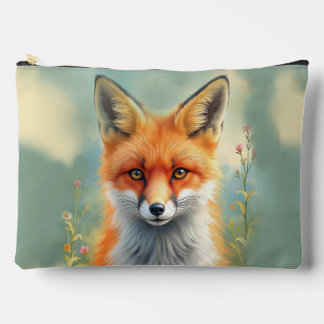 Striking Eyes of a Cunning Red Fox Accessory Pouch