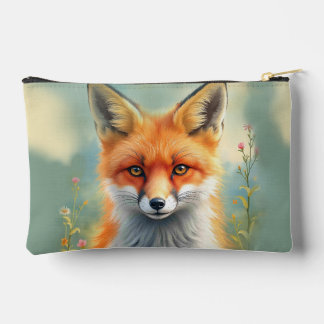 Striking Eyes of a Cunning Red Fox Accessory Pouch
