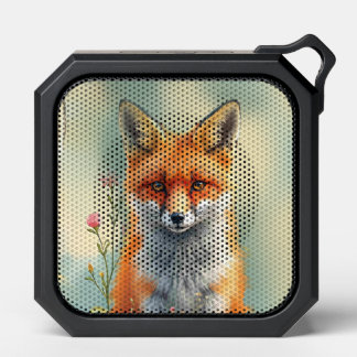 Striking Eyes of a Cunning Red Fox Bluetooth Speaker