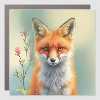 Striking Eyes of a Cunning Red Fox   Car Magnet