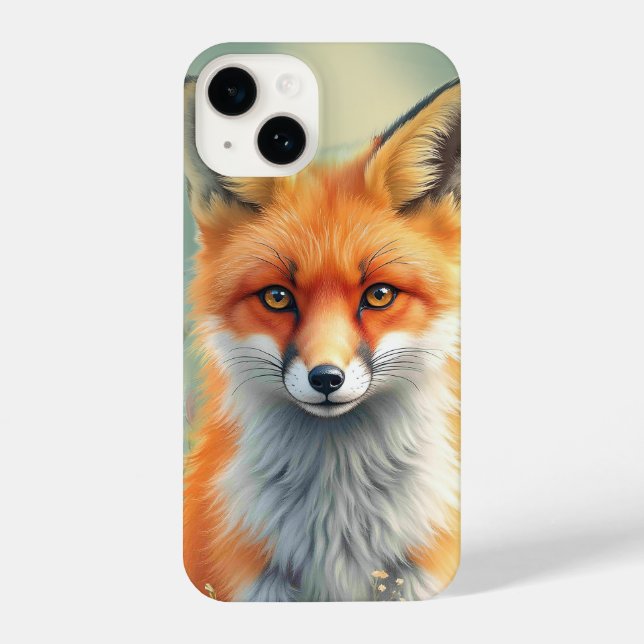 Striking Eyes of a Cunning Red Fox   iPhone Case (Back)