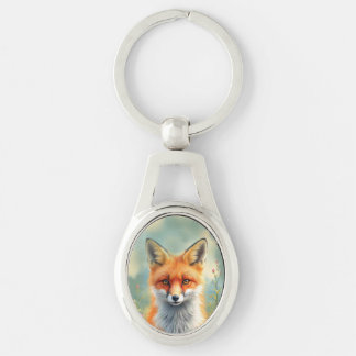 Striking Eyes of a Cunning Red Fox   Keychain