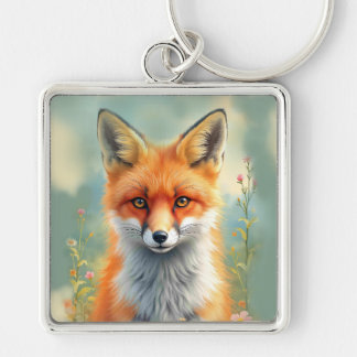 Striking Eyes of a Cunning Red Fox   Keychain