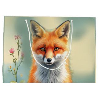 Striking Eyes of a Cunning Red Fox   Large Gift Bag