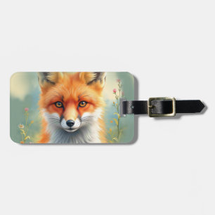 Striking Eyes of a Cunning Red Fox Luggage Tag