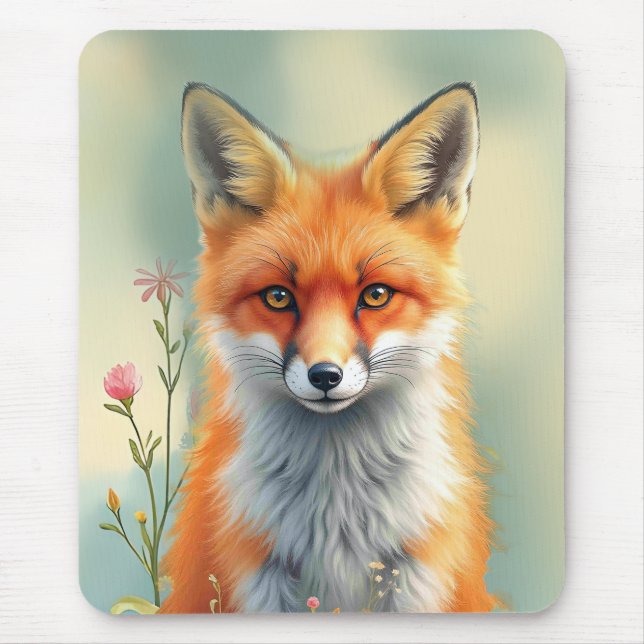 Striking Eyes of a Cunning Red Fox   Mouse Pad (Front)