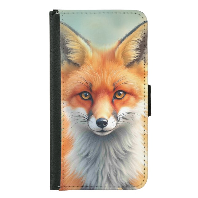 Striking Eyes of a Cunning Red Fox   Samsung Galaxy Wallet Case (Front)