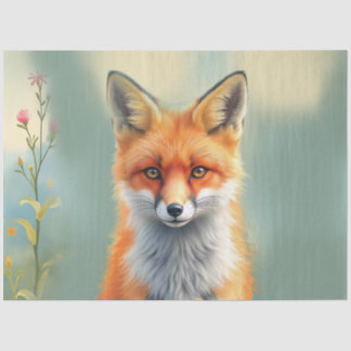Striking Eyes of a Cunning Red Fox   Tissue Paper