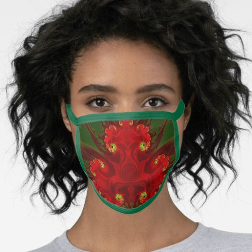 STRIKING  Face Mask Red Green Yellow