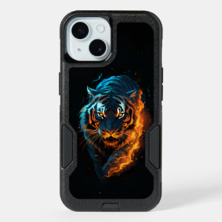 Striking Fiery Tiger Portrait iPhone 15 Case