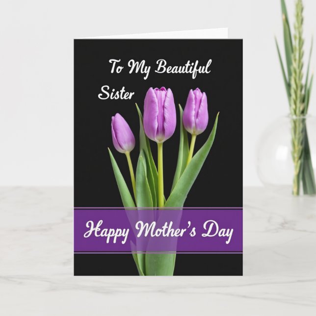Striking Floral Mothers Day Card (Front)