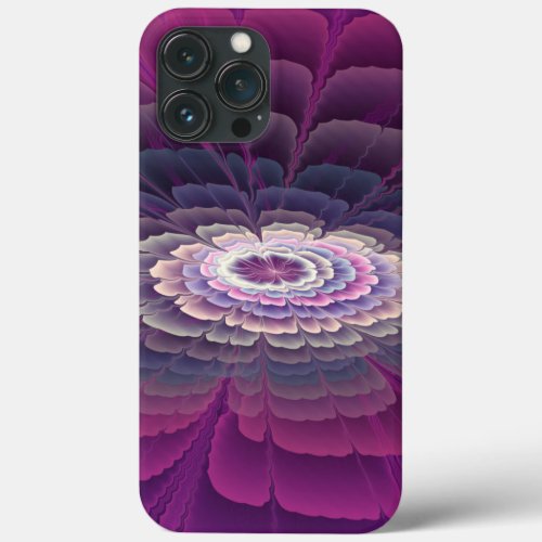 Striking Flower Colorful Abstract Fractal Art Pink iPhone 13 Pro Max Case