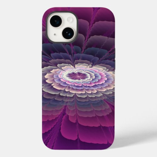 Striking Flower Colorful Abstract Fractal Art Pink Case_Mate iPhone 14 Case