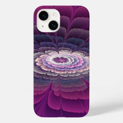 Striking Flower Colorful Abstract Fractal Art Pink Case_Mate iPhone 14 Case