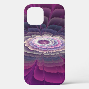 Striking Flower Colorful Abstract Fractal Art Pink iPhone 12 Case