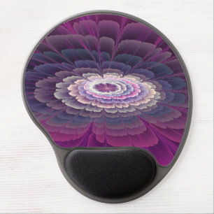 Striking Flower Colorful Abstract Fractal Art Pink Gel Mouse Pad