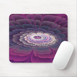 Striking Flower Colorful Abstract Fractal Art Pink Mouse Pad