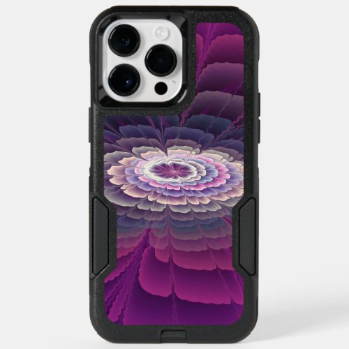 Striking Flower Colorful Abstract Fractal Art Pink OtterBox iPhone 14 Pro Max Case