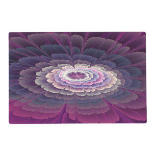 Striking Flower Colorful Abstract Fractal Art Pink Placemat