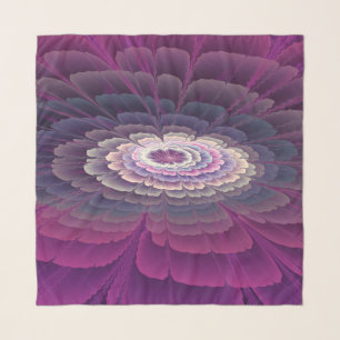 Striking Flower Colorful Abstract Fractal Art Pink Scarf