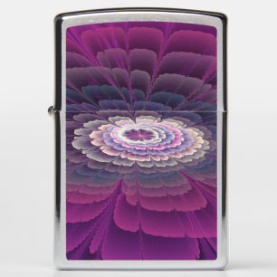 Striking Flower Colorful Abstract Fractal Art Pink Zippo Lighter