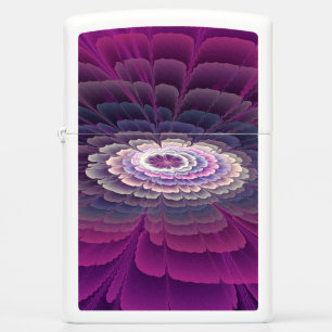 Striking Flower Colorful Abstract Fractal Art Pink Zippo Lighter