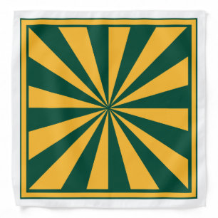 Striking Green Gold Sunburst Bandana