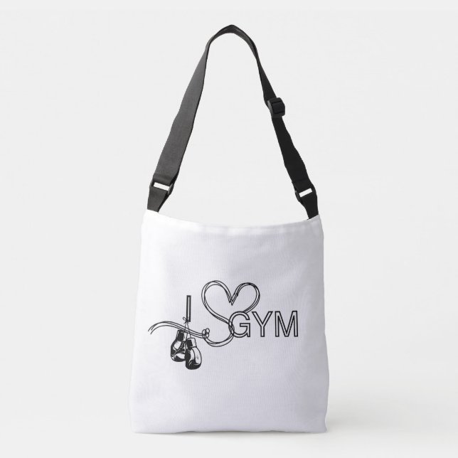 Striking Heart Gym Crossbody Bag (Front)