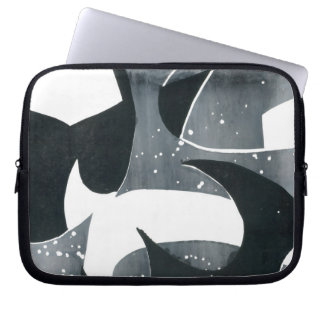 Striking Laptop Sleeve in Black, Grey and White