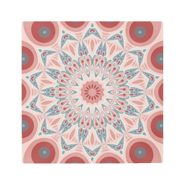 Striking Modern Kaleidoscope Mandala Fractal Art (Front)