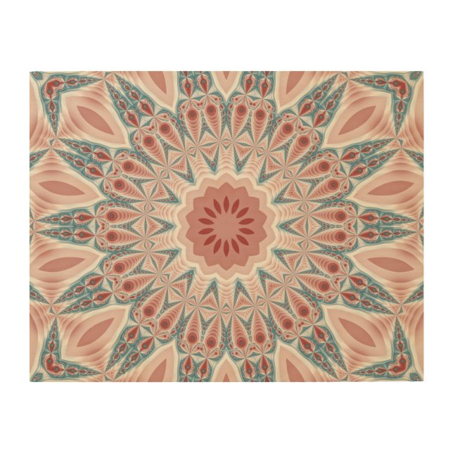 Striking Modern Kaleidoscope Mandala Fractal Art (Front)