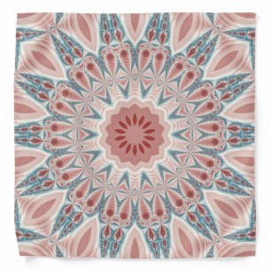 Striking Modern Kaleidoscope Mandala Fractal Art Bandana