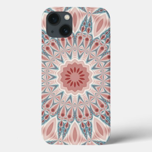Striking Modern Kaleidoscope Mandala Fractal Art iPhone 13 Case