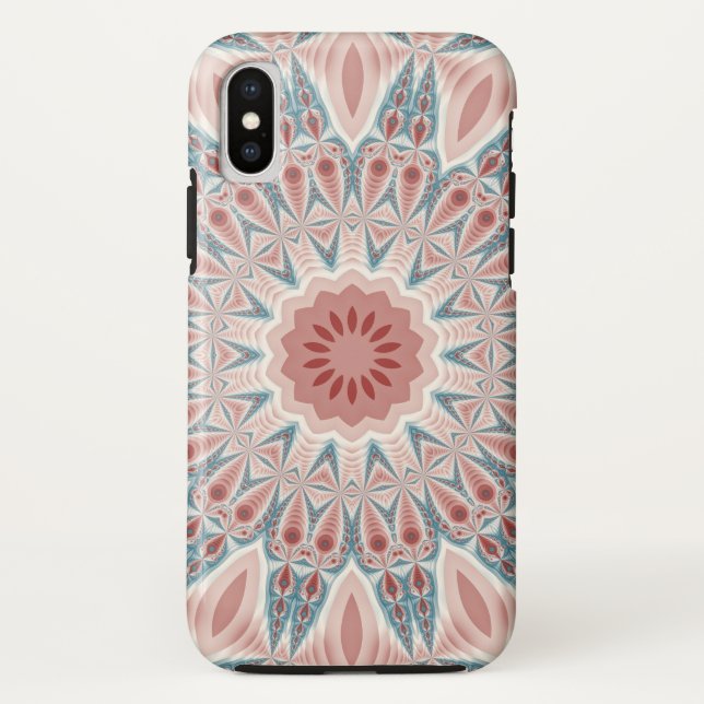 Striking Modern Kaleidoscope Mandala Fractal Art Case-Mate iPhone Case (Back)