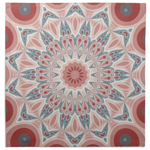 Striking Modern Kaleidoscope Mandala Fractal Art Cloth Napkin