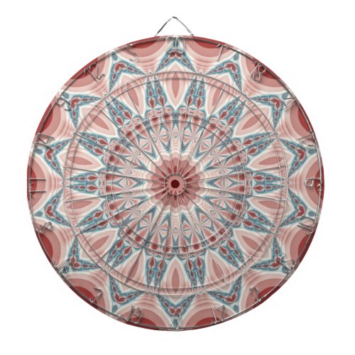 Striking Modern Kaleidoscope Mandala Fractal Art Dart Board