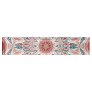 Striking Modern Kaleidoscope Mandala Fractal Art Desk Name Plate
