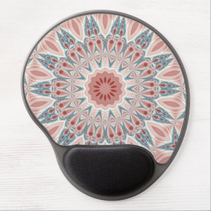 Striking Modern Kaleidoscope Mandala Fractal Art Gel Mouse Pad