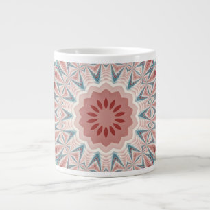 Striking Modern Kaleidoscope Mandala Fractal Art Giant Coffee Mug