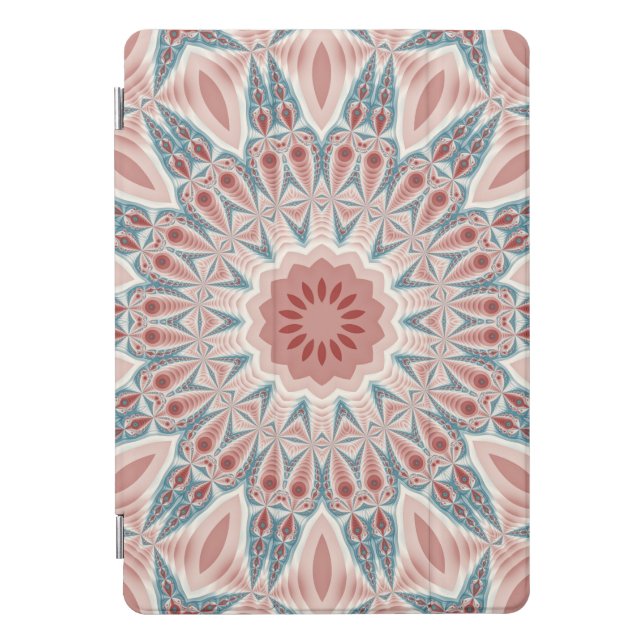 Striking Modern Kaleidoscope Mandala Fractal Art iPad Pro Cover (Front)