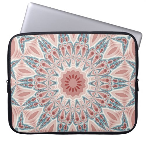 Striking Modern Kaleidoscope Mandala Fractal Art Laptop Sleeve
